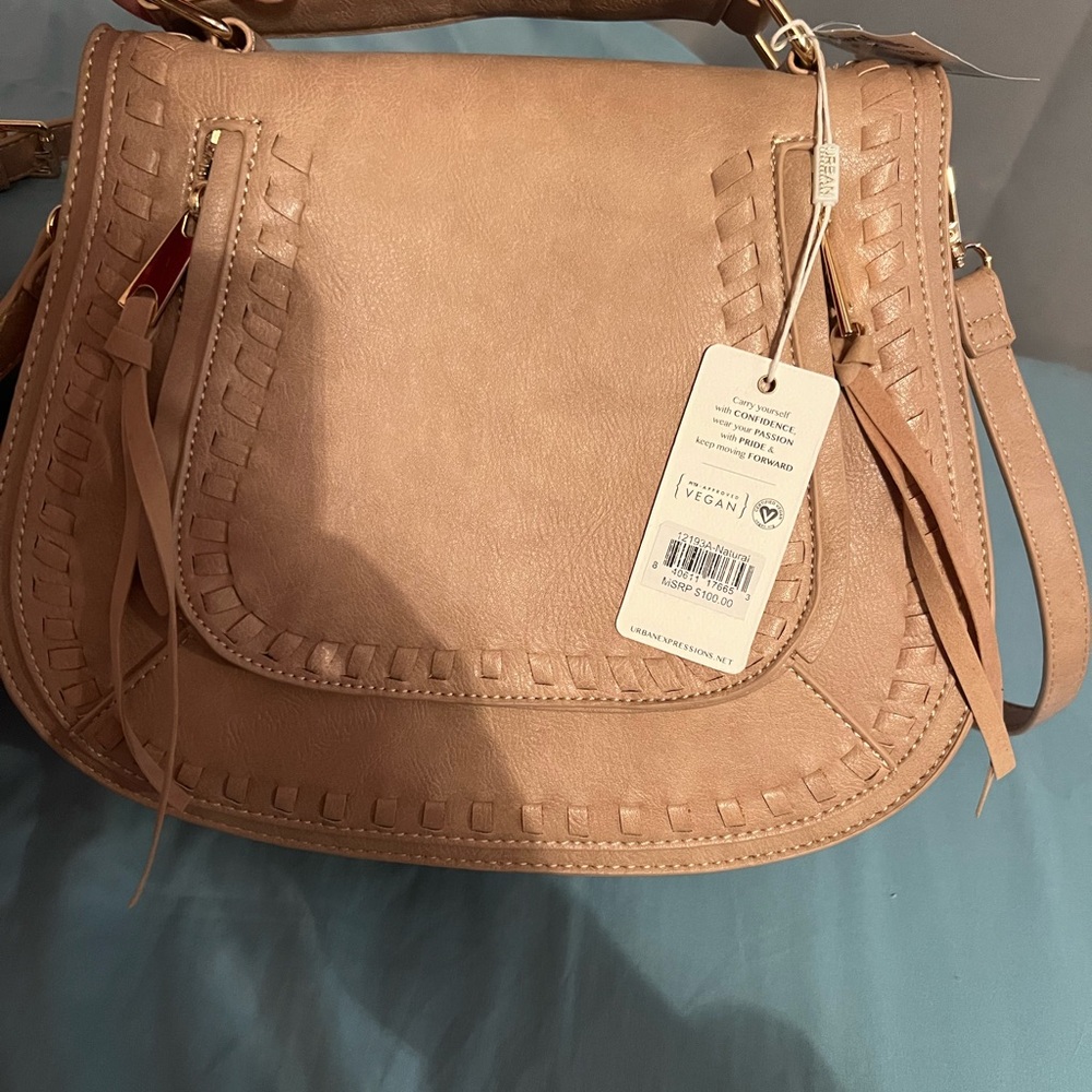 Urban Expressions Beige Crossbody Bag